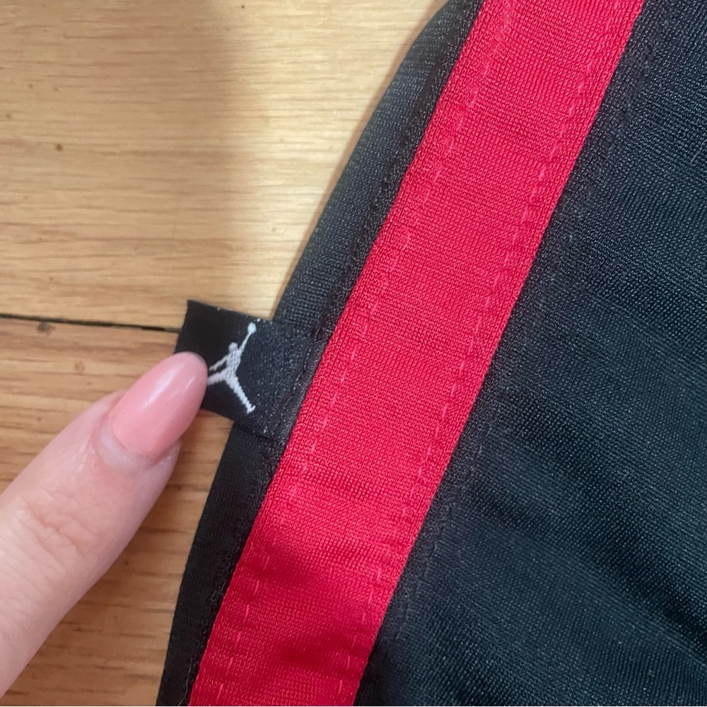 2/$10 Sale! Jordan Black Pants with Red Stripe Size 24 Months - Picture 4 of 6
